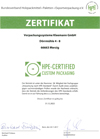 HPE Zertifikat - Kleemann GmbH 